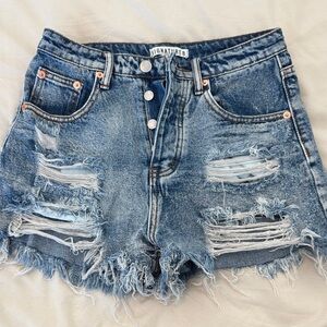 Signature8 Distressed Blue Jean Shorts
